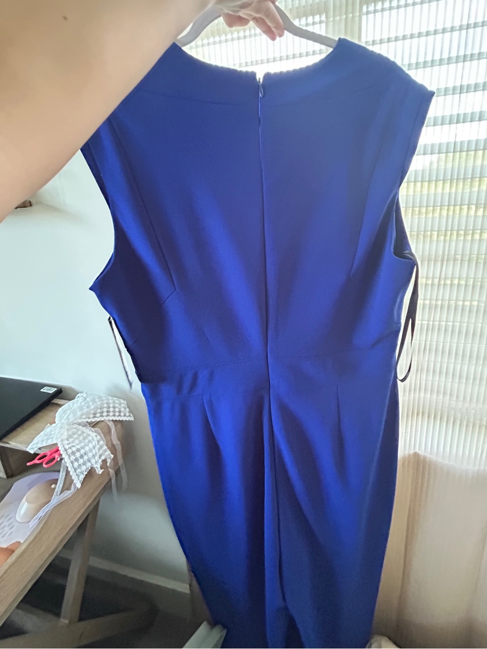 Tahari Cobalt Blue Jumpsuit with Pockets - Picture 7 of 10